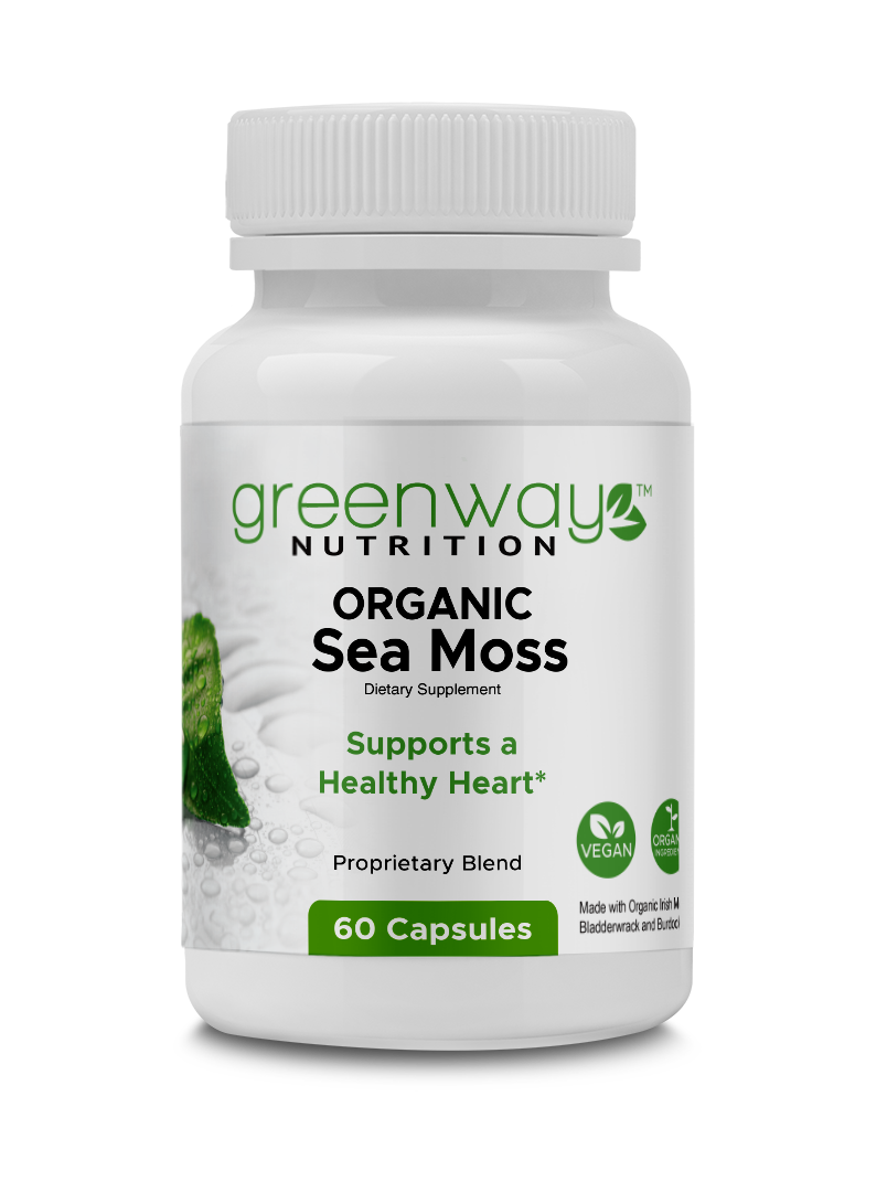 Sea Moss Organic 1400mg 60 Vegan Capsules Greenway Nutrition